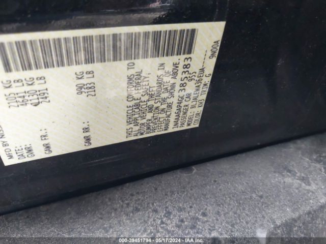 1N4AA6AP4GC385383 Nissan Maxima 3.5 Sl