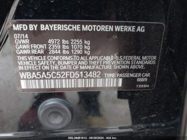 WBA5A5C52FD513482 BMW 528I