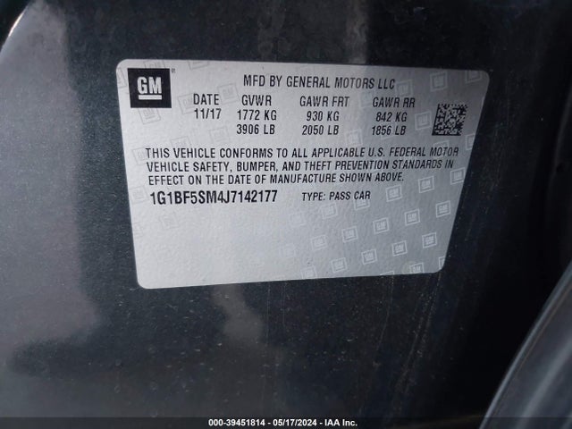 Chevrolet Cruze Premier Auto 2018 1G1BF5SM4J7142177 Image 9