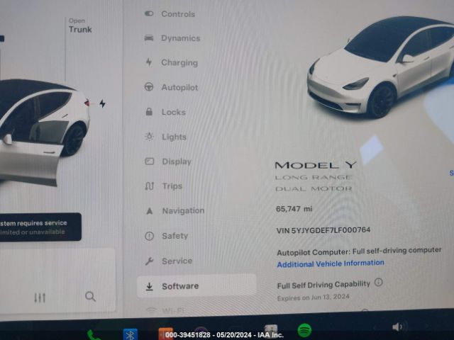 5YJYGDEF7LF000764 Tesla Model Y Long Range Dual Motor All-wheel Drive/performance Dual Motor All-wheel Drive