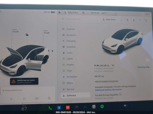 5YJYGDEF7LF000764 Tesla Model Y Long Range Dual Motor All-wheel Drive/performance Dual Motor All-wheel Drive