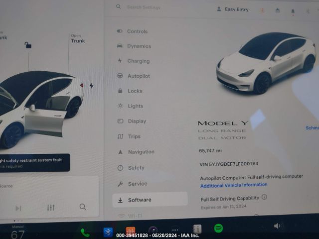 5YJYGDEF7LF000764 Tesla Model Y Long Range Dual Motor All-wheel Drive/performance Dual Motor All-wheel Drive