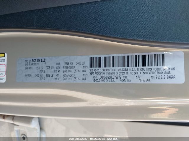 1C4BJWDG1HL573872 Jeep Wrangler Unlimited Sport 4x4
