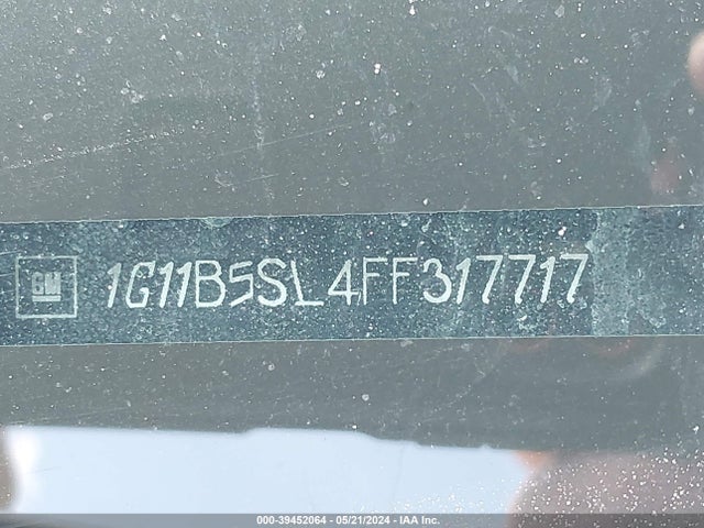 Chevrolet MALIBU LS 2015 1G11B5SL4FF317717 Image 9