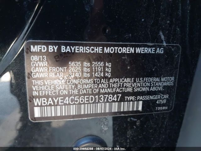 WBAYE4C56ED137847 BMW 740LI