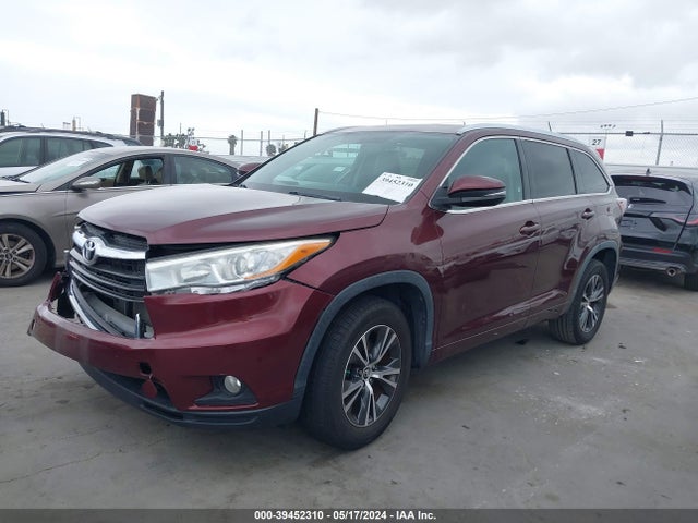 Toyota Highlander Xle V6 2016 5TDKKRFH9GS185385 Image 2