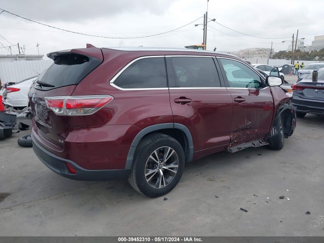 Toyota Highlander Xle V6 2016 5TDKKRFH9GS185385 Image 4