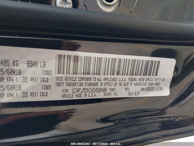 Jeep Cherokee Limited 4x4 2019 1C4PJMDX1KD458488 Image 9