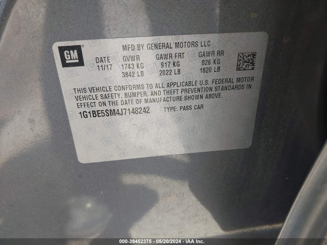 Chevrolet Cruze Lt Auto 2018 1G1BE5SM4J7148242 Image 9
