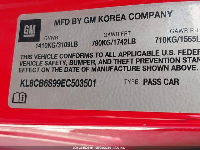 Chevrolet Spark Ls Auto 2014 KL8CB6S99EC503501 Image 9