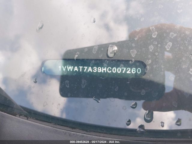 1VWAT7A39HC007260 Volkswagen Passat 1.8t S