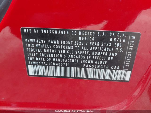 3VWD17AJ1GM400751 Volkswagen Jetta 1.8t Sport