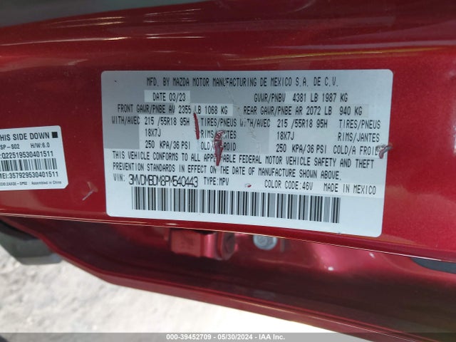 Mazda Cx-30 2.5 S Premium 2023 3MVDMBDM8PM540443 Image 9