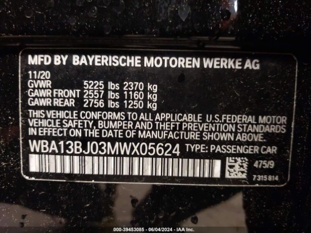 WBA13BJ03MWX05624 BMW 530i Xdrive
