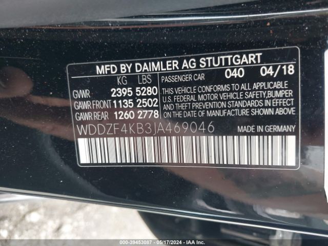 WDDZF4KB3JA469046 Mercedes-Benz E 300 4matic