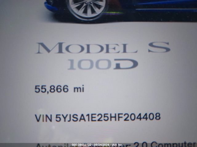 5YJSA1E25HF204408 Tesla Model S 100d/60d/75d/90d/p100d