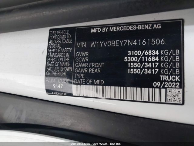 W1YV0BEY7N4161506 Mercedes-Benz Metris