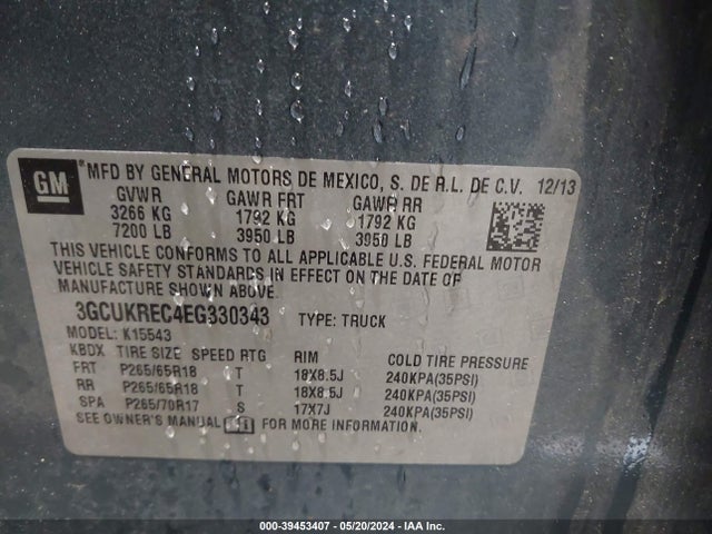 Chevrolet Silverado 1500 1lt 2014 3GCUKREC4EG330343 Image 9