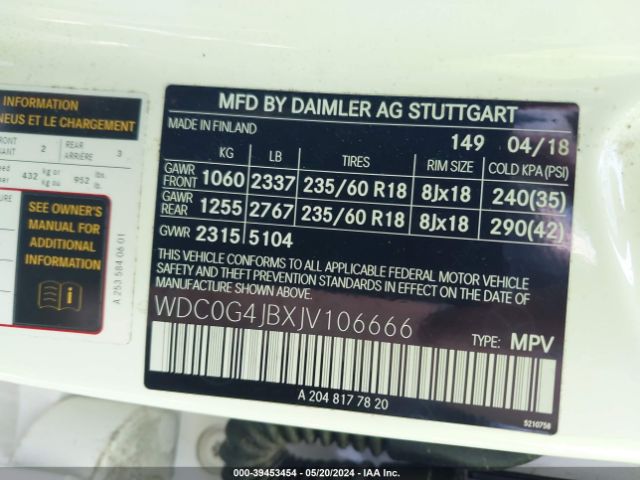 WDC0G4JBXJV106666 Mercedes-Benz GLC 300