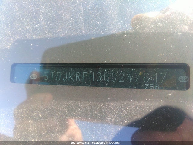Toyota Highlander Xle V6 2016 5TDJKRFH3GS247617 Image 9
