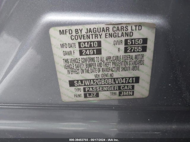 2011 JAGUAR XJ SAJWA2GB0BLV04741 Photo 8