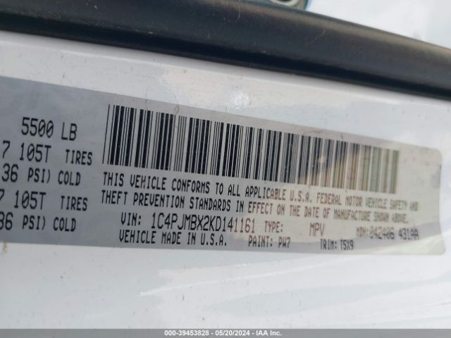 1C4PJMBX2KD141161 Jeep Cherokee Trailhawk 4x4