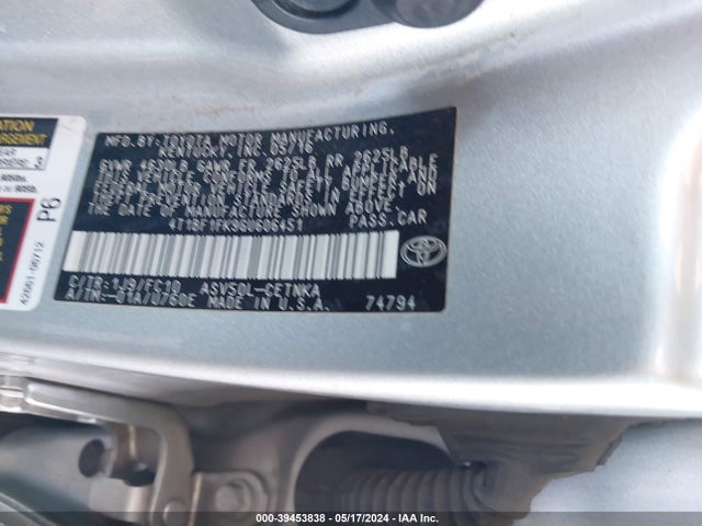 Toyota CAMRY LE 2016 4T1BF1FK9GU606451 Image 9
