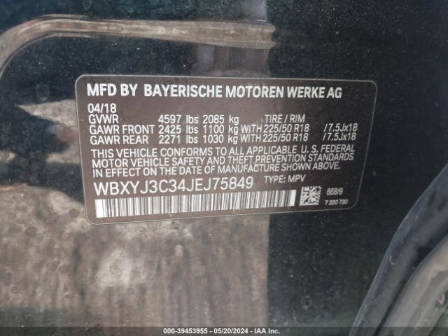 WBXYJ3C34JEJ75849 BMW X2 Sdrive28i