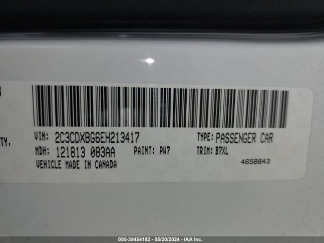2C3CDXBG6EH213417 Dodge Charger Se