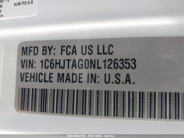 Jeep Gladiator Altitude 4x4 2022 1C6HJTAG0NL126353 Image 9