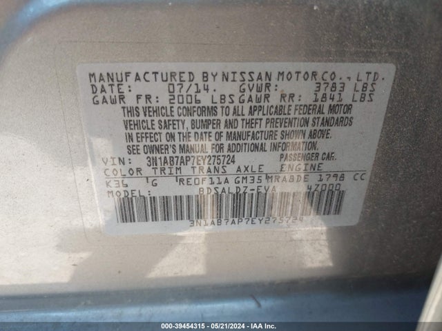 Nissan SENTRA SV 2014 3N1AB7AP7EY275724 Image 9