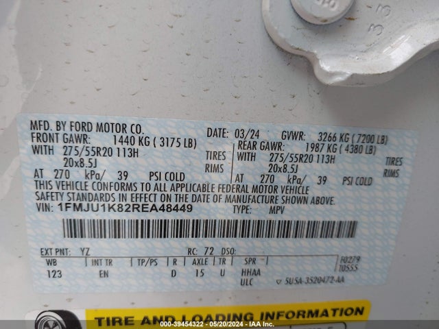 Ford Expedition Limited 2024 1FMJU1K82REA48449 Image 9