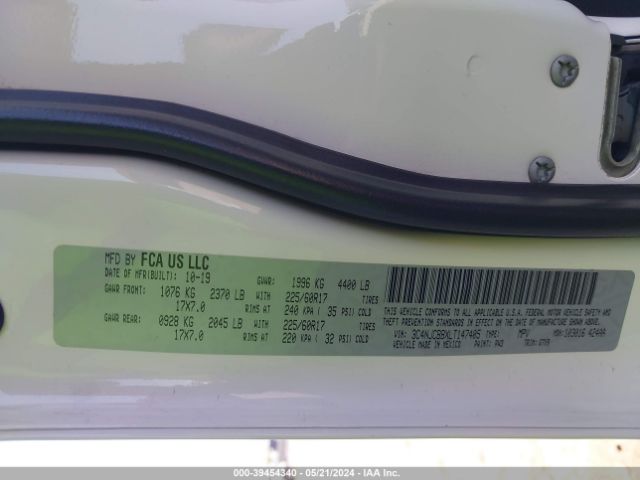 3C4NJCBBXLT147405 Jeep Compass Latitude Fwd