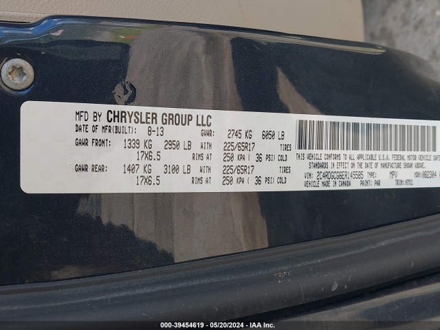 Dodge Grand Caravan Sxt 2014 2C4RDGCG6ER145585 Image 9