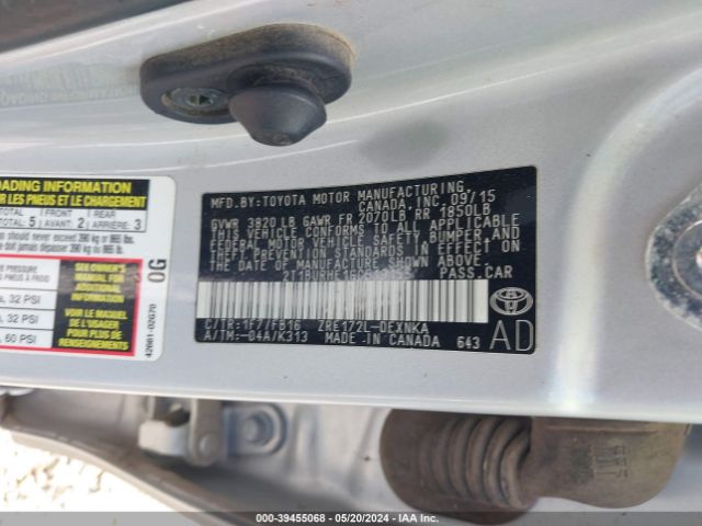 2T1BURHE1GC519155 Toyota COROLLA LE
