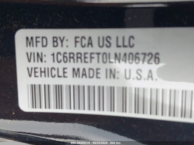 1C6RREFT0LN406726 RAM 1500 Lone Star  4x2 5'7 Box