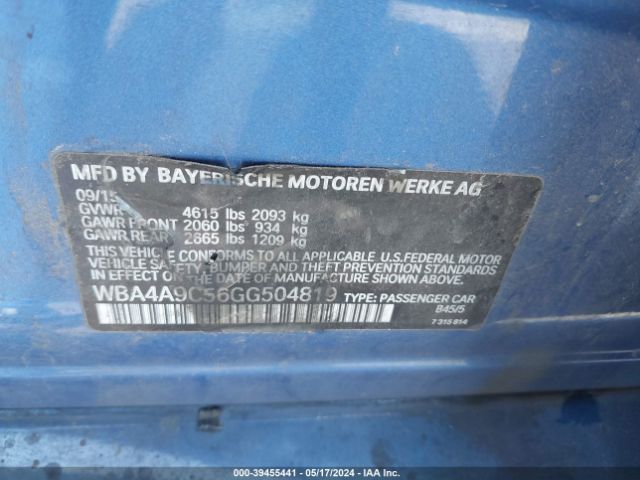 WBA4A9C56GG504819 BMW 428i Gran Coupe