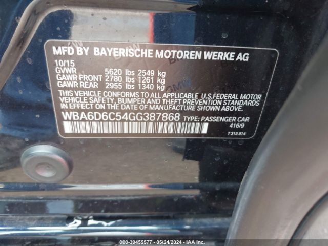 WBA6D6C54GG387868 BMW 650i Gran Coupe Xdrive