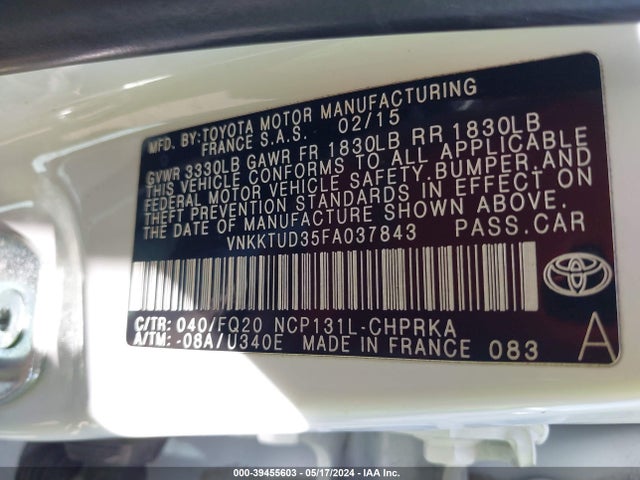 Toyota YARIS L 2015 VNKKTUD35FA037843 Image 9