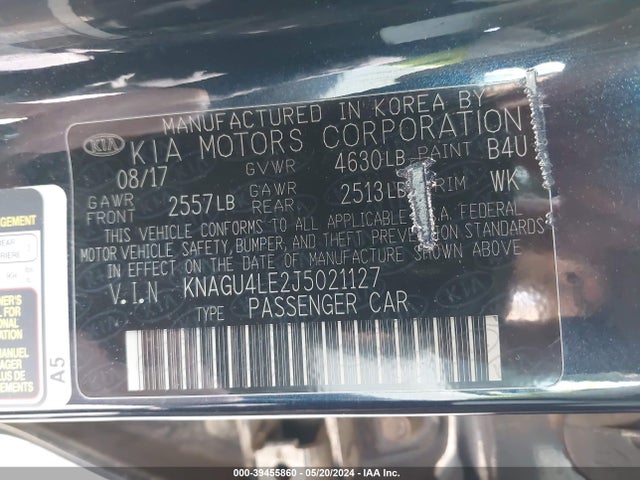 KIA Optima Hybrid Ex 2018 KNAGU4LE2J5021127 Image 9
