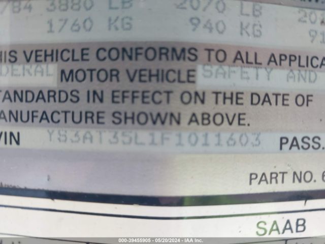 1985 SAAB 900 YS3AT35L1F1011603 Photo 8