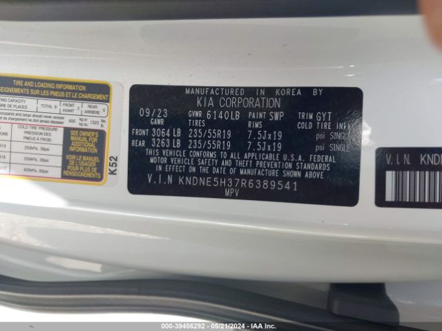 KNDNE5H37R6389541 KIA Carnival Mpv Sx