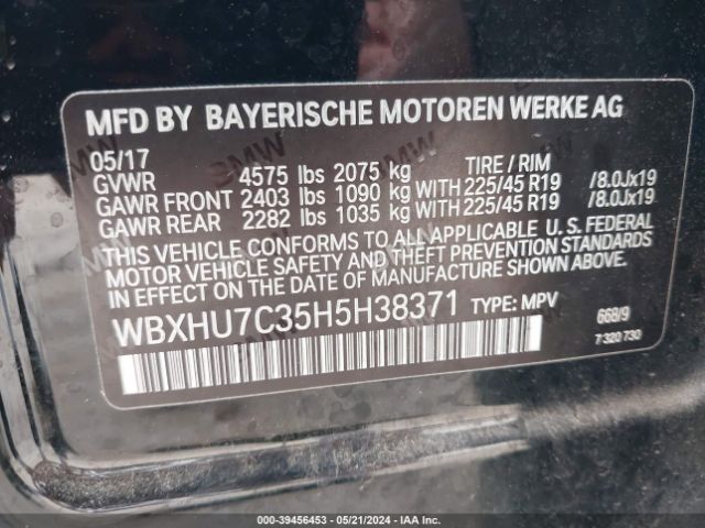 WBXHU7C35H5H38371 BMW X1 Sdrive28i