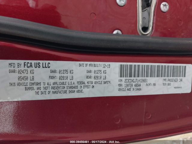 2C3CDXGJ7LH120651 Dodge Charger Scat Pack Rwd