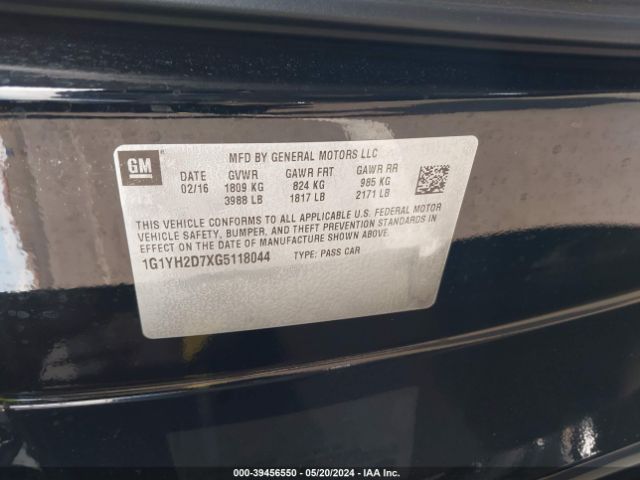 1G1YH2D7XG5118044 Chevrolet Corvette Stingray Z51