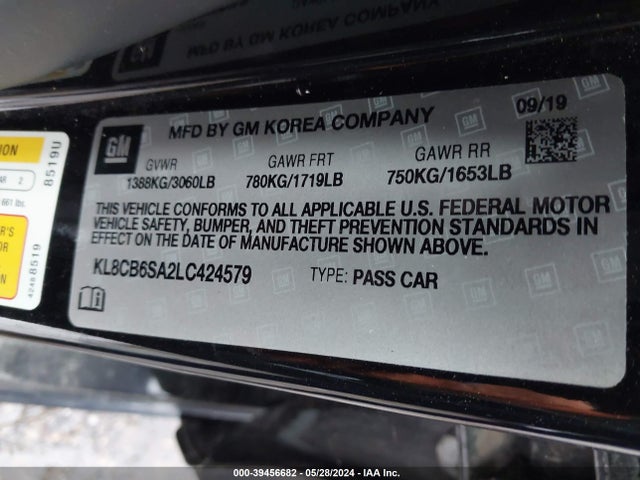 Chevrolet Spark Fwd Ls Automatic 2020 KL8CB6SA2LC424579 Image 9