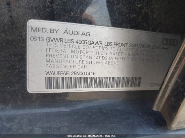 WAUFFAFL2EN001416 Audi A4 2.0t Premium