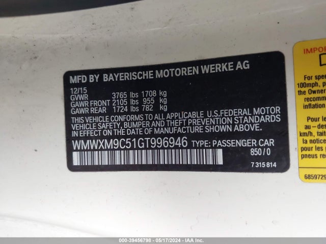 2016 MINI HARDTOP WMWXM9C51GT996946 Photo 8