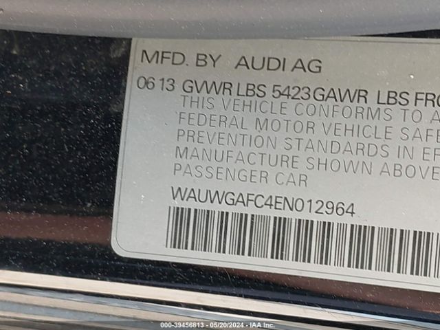 WAUWGAFC4EN012964 Audi A7 3.0t Premium Plus