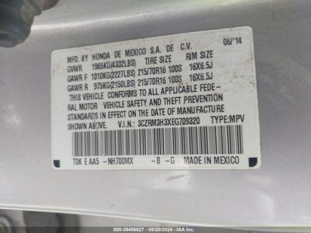 3CZRM3H3XEG709320 Honda CR-V LX